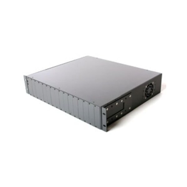 16-Slot Unmanaged Universal Media Converter Rack, w/1 AC Power Supply